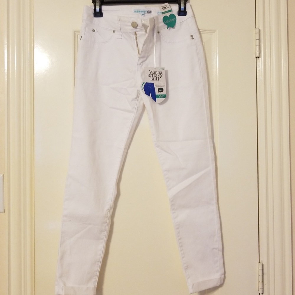 White Jean Capris